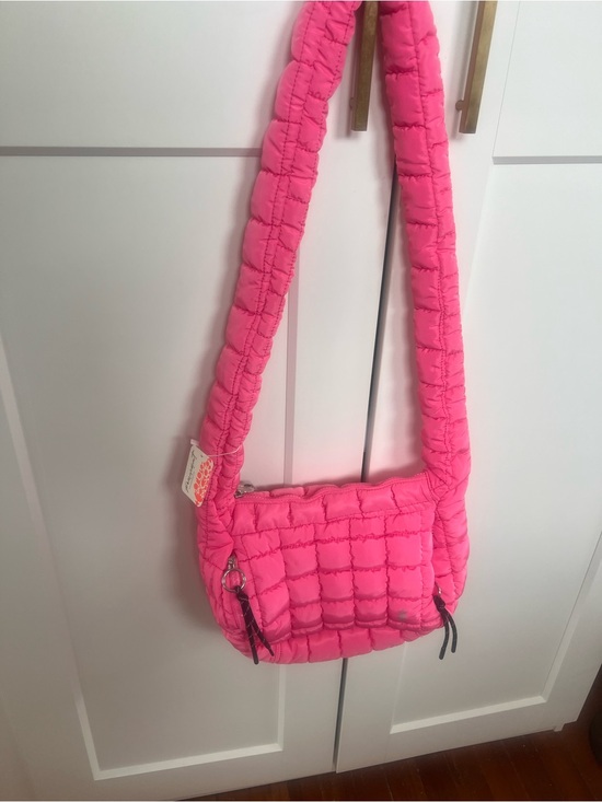 Free People Handbags - Free People Hot Pink Quilted Crossbody Bag